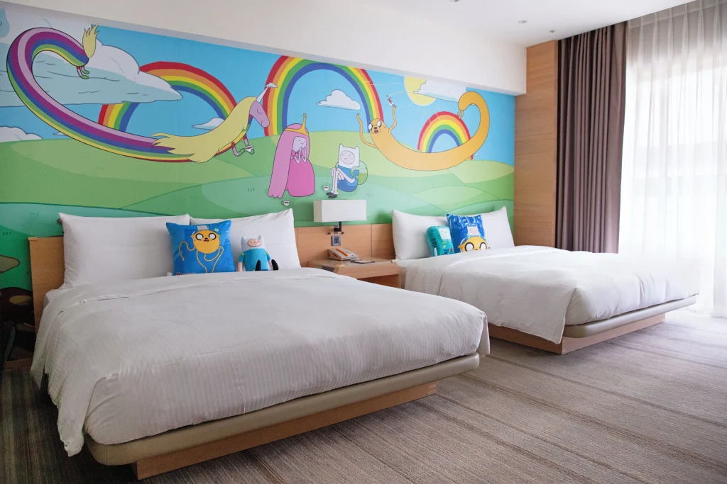 Cartoon Network themed hotel room at HOTEL COZZI Ximen Tainan, Taiwan
