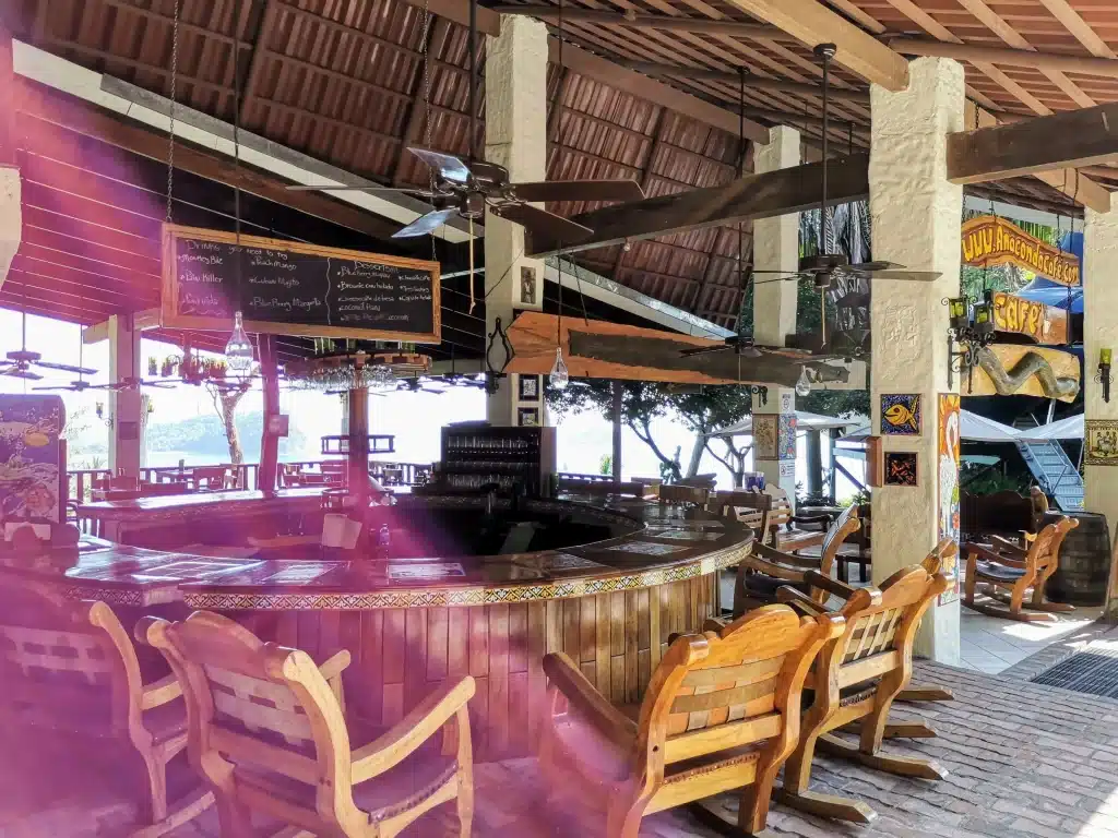 El Avión restaurant built inside a 1954 Fairchild C-123 cargo plane at Hotel Costa Verde, Quepos Costa Rica