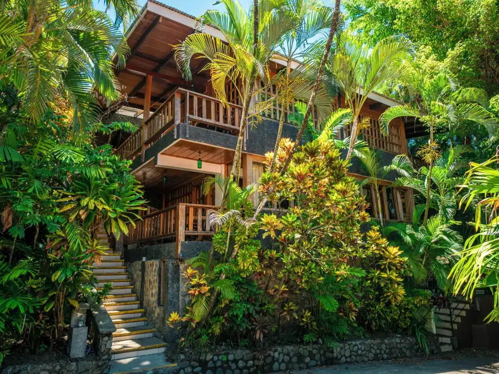 Jungle bungalow and forest paths at Hotel Costa Verde near Manuel Antonio National Park, Costa Rica
