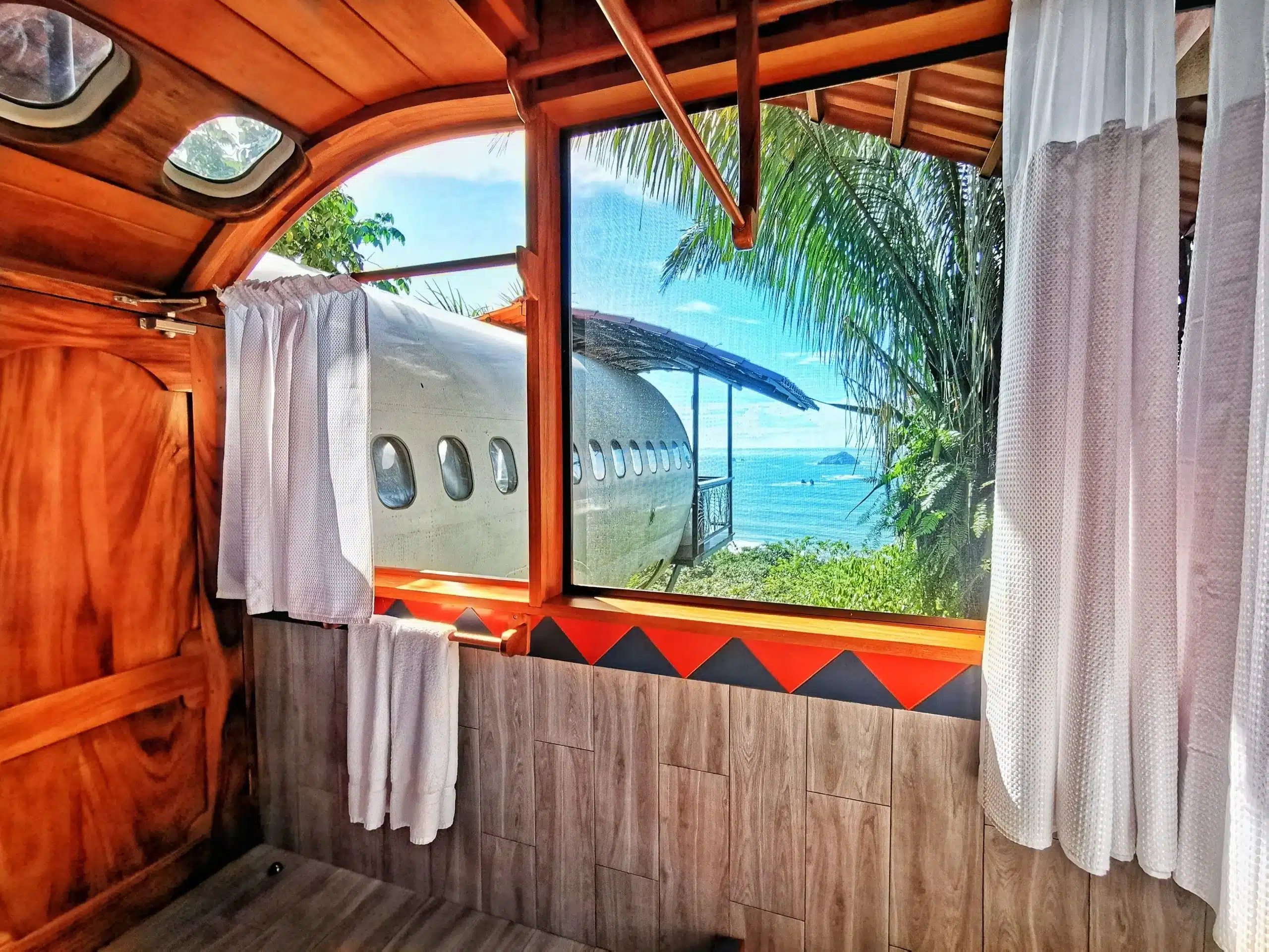 Boeing 727 fuselage converted into a luxury jungle suite at Hotel Costa Verde, Quepos Costa Rica