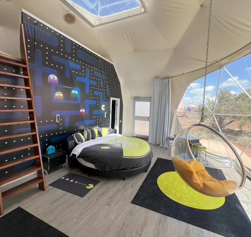 Family "80's Video Games" Unique Sky Dome | Individually decorated, individually furnished, bed sheets