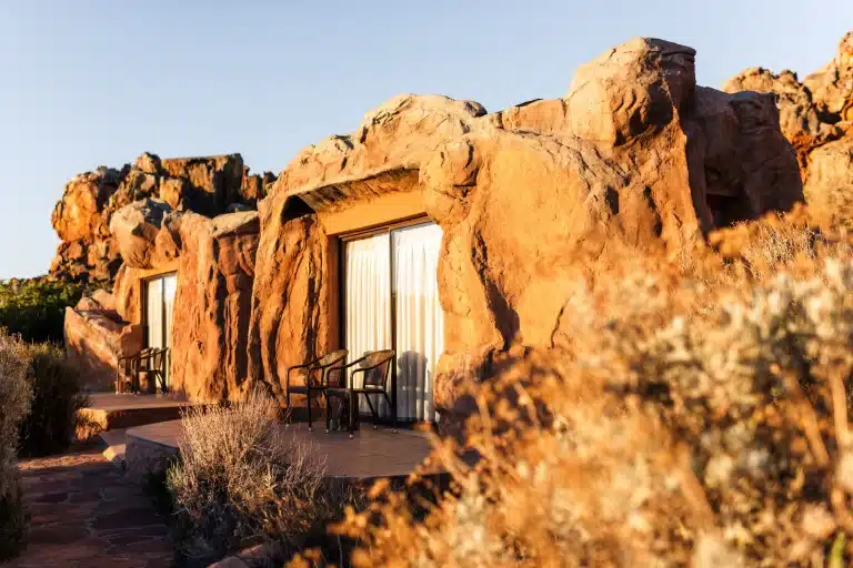 Kagga Kamma cave suites hidden among sandstone rocks in South Africa