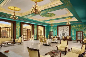 Traditional room details inspired by Rajasthani architecture and Indian design