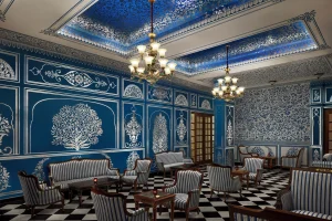 Traditional room details inspired by Rajasthani architecture and Indian design