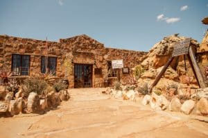 Earthy walls and natural rock details of a Kagga Kamma Cave Suite